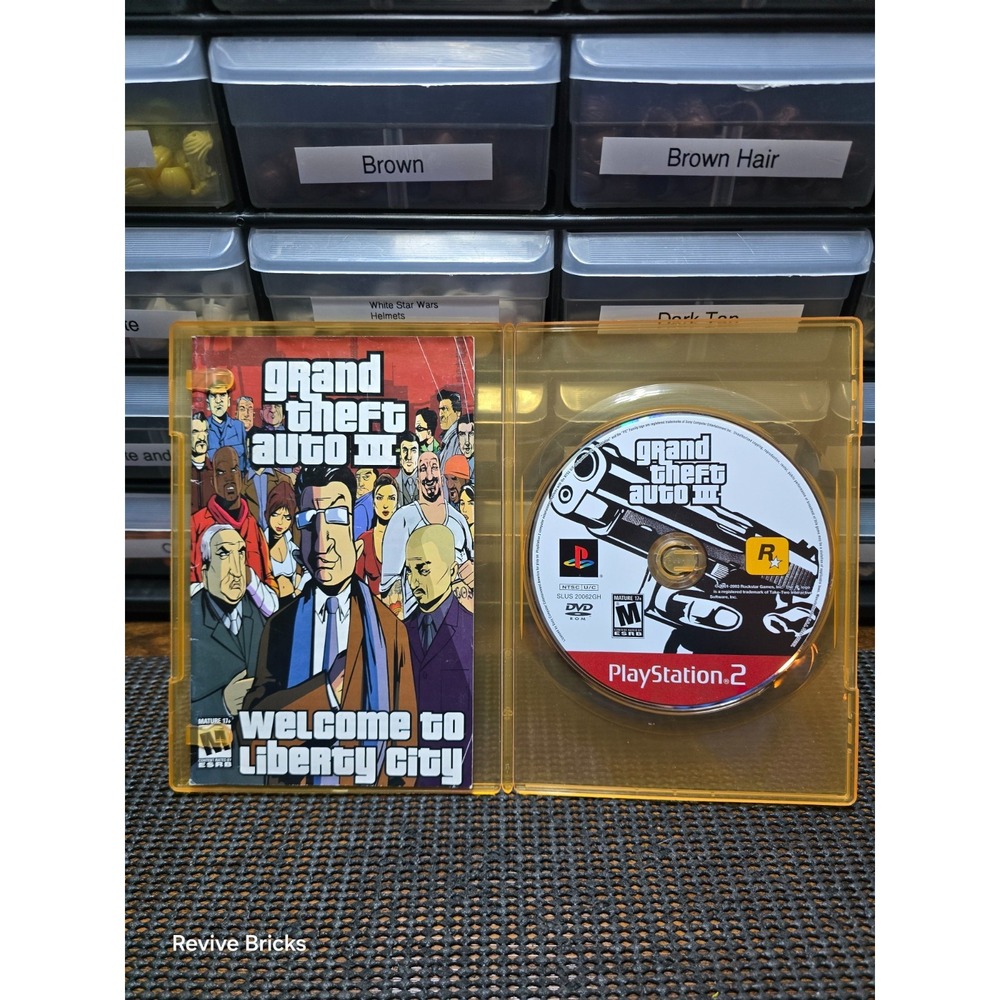 Grand Theft Auto III GTA 3 (Sony PlayStation 2 PS2) Game & Manual Tested Working